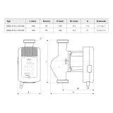 Pompa elektroniczna IBO MAGI H 32-120/180 do pieca, CO, cicha — miniatura 3